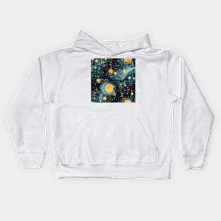 Van Gogh Starry Night Outer Space Pattern 12 Kids Hoodie